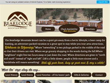 Tablet Screenshot of bearlodgemountainresort.com